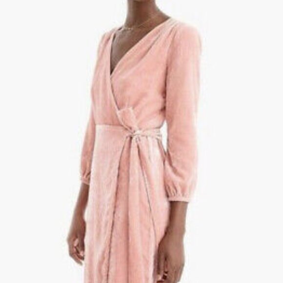 NWT J. Crew Velvet Wrap Dress - Picture 2 of 4